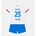Billige Barcelona Jules Kounde #23 Børnetøj Udebanetrøje til baby 2023-24 Kortærmet (+ korte bukser)